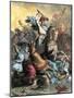 Charles Martel (690-741) Leading the Francs to the Battle against the Arab Invasion in Tours (Franc-null-Mounted Giclee Print