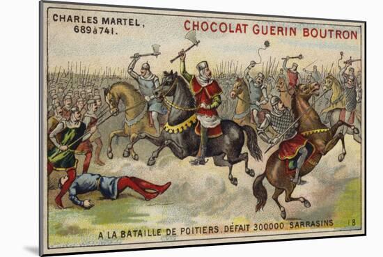 Charles Martel Defeating an Army of 300,000 Saracens at the Battle of Poitiers, 732-null-Mounted Giclee Print