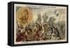 Charles Martel Defeating the Moors at the Battle of Poitiers, 732-null-Framed Stretched Canvas