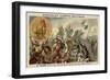 Charles Martel Defeating the Moors at the Battle of Poitiers, 732-null-Framed Giclee Print