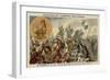 Charles Martel Defeating the Moors at the Battle of Poitiers, 732-null-Framed Giclee Print