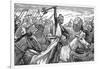 Charles Martel, King of the Franks, at the Battle of Poitiers, 732-null-Framed Giclee Print