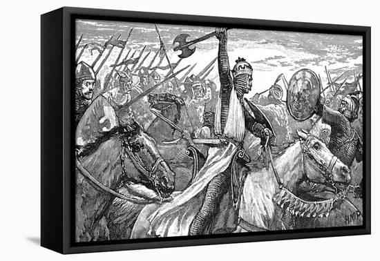 Charles Martel, King of the Franks, at the Battle of Poitiers, 732-null-Framed Stretched Canvas