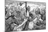 Charles Martel, King of the Franks, at the Battle of Poitiers, 732-null-Mounted Giclee Print