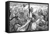 Charles Martel, King of the Franks, at the Battle of Poitiers, 732-null-Framed Stretched Canvas