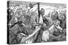 Charles Martel, King of the Franks, at the Battle of Poitiers, 732-null-Stretched Canvas