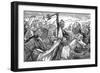 Charles Martel, King of the Franks, at the Battle of Poitiers, 732-null-Framed Giclee Print