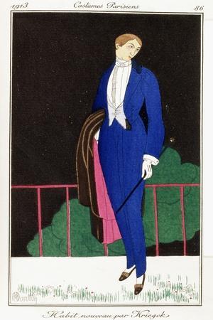 Parisian Clothing: New Frock Coat by Kriegk, 1913