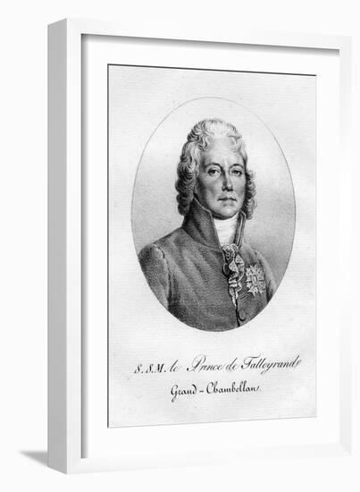 Charles Maurice De Talleyrand-Perigord, French Diplomat, 19th Century-Langlume-Framed Giclee Print