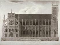 Elevation of Westminster Hall, London, 1808-Charles Middleton-Framed Stretched Canvas