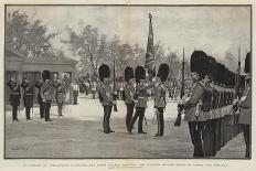 On Parade at Wellington Barracks-Charles Morel-Stretched Canvas