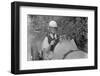 Charles Mortimer behind the wheel of a MG KN Special, c1930s-Bill Brunell-Framed Photographic Print