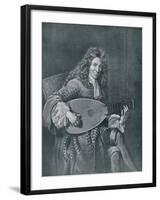Charles Mouton, (C1626-1710). French Lutenist and Lute Composer-Gerard Edelinck-Framed Giclee Print