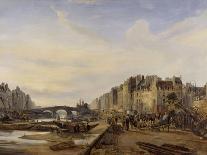 Le Pont-Marie et le port Saint-Paul, vers 1825-Charles Mozin-Stretched Canvas