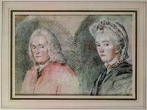 Voltaire (Francois Marie Arouet De Voltaire 1694-1778) and Madame Denis (Marie-Louise Mignot Denis-Charles Nicolas II Cochin-Giclee Print
