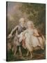 Charles of France (1757-1836) Count of Artois and His Sister, Clothide (1759-1802) 1763-64-Francois-Hubert Drouais-Stretched Canvas