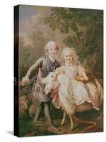 Charles of France (1757-1836) Count of Artois and His Sister, Clothide (1759-1802) 1763-64-Francois-Hubert Drouais-Stretched Canvas