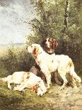 Two Pointers, C.1850-?97 (Oil on Canvas)-Charles Oliver De Penne-Giclee Print