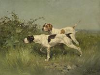 Two Pointers, C.1850-?97 (Oil on Canvas)-Charles Oliver De Penne-Giclee Print