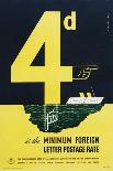 4D Is the Minimum Foreign Letter Postage Rate-Charles Page-Mounted Art Print