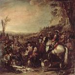 Halte de grenadiers à cheval de la maison du roi-Charles Parrocel-Stretched Canvas