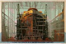 A Ship for Canada in a United Kingdom Shipyard-Charles Pears-Giclee Print