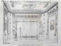 Interior of Study for King of Spain in Paris-Charles Percier-Giclee Print