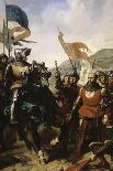 Bataille de Cocherel, prés d'Evreux gagnée par Du Guesclin sur les troupes du roi de Navarre, le-Charles Philippe Larivière-Framed Premium Giclee Print