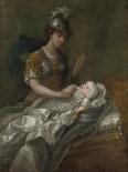 Portrait of Princess Augusta as a Baby, with Britannia-Charles Philips-Laminated Giclee Print