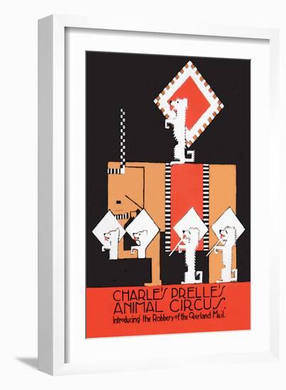 Charles Prelle's Animal Circus-null-Framed Art Print