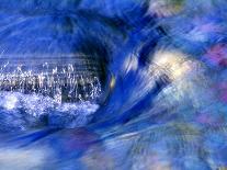 Abstract of Water Flowing Over Rock in Sunlight, Alpharetta, Georgia, USA-Charles R. Needle-Photographic Print