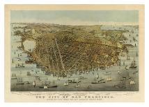San Francisco Birds Eye View, c.1878-Charles R Parsons-Stretched Canvas