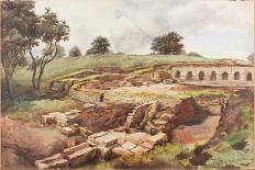 The Roman Baths, Chesters, North Tyne (North View) (Bodycolour, Pencil and W/C on Paper)-Charles Richardson-Giclee Print