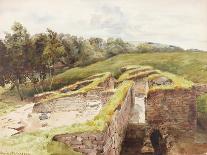 The Roman Baths, Chesters, North Tyne (West View) (Bodycolour on Paper)-Charles Richardson-Giclee Print