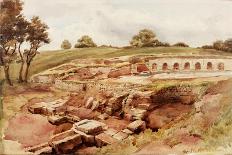 The Roman Baths, Chesters, North Tyne (East View) (Bodycolour, Pencil and W/C on Paper)-Charles Richardson-Giclee Print