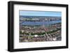 Charles River Aerial View Panorama with Boston Midtown City Skyline and Cambridge District.-Songquan Deng-Framed Photographic Print