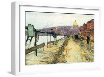 CHARLES RIVER AND BEACON HILL 1892 BOSTON PAINTING BY CHILDE HASSAM REPRO 