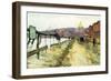 Charles River and Beacon Hill-Childe Hassam-Framed Art Print