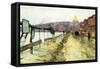 Charles River and Beacon Hill-Childe Hassam-Framed Stretched Canvas