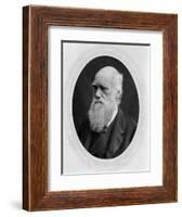 Charles Robert Darwin (B/W Photo)-Lock and Whitfield-Framed Giclee Print