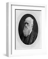 Charles Robert Darwin (B/W Photo)-Lock and Whitfield-Framed Giclee Print