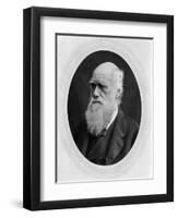 Charles Robert Darwin (B/W Photo)-Lock and Whitfield-Framed Premium Giclee Print