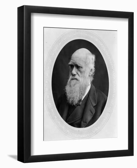 Charles Robert Darwin (B/W Photo)-Lock and Whitfield-Framed Premium Giclee Print