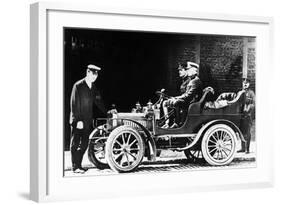 Charles Rolls at the Wheel of a 1904 Royce Car, C1904-null-Framed Photographic Print