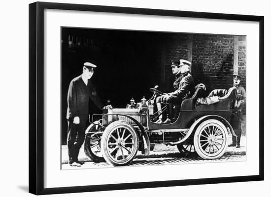 Charles Rolls at the Wheel of a 1904 Royce Car, C1904-null-Framed Photographic Print