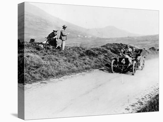 Charles Rolls on the Way to Winning the Isle of Man Tt Race in a 20 Hp Rolls-Royce, 1906-null-Stretched Canvas