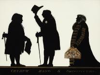 Church, King and Constitution, Silhouette on Glass-Charles Rosenberg-Stretched Canvas