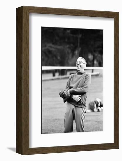 Charles Schulz, Creator of "Peanuts" at Home in Sebastopol, California. 1967-Bill Ray-Framed Photographic Print