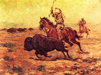 Doomed - Indian Hunting Buffalo-Charles Shreyvogel-Art Print