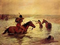 U.S. Cavalry Hunting Buffalo-Charles Shreyvogel-Art Print